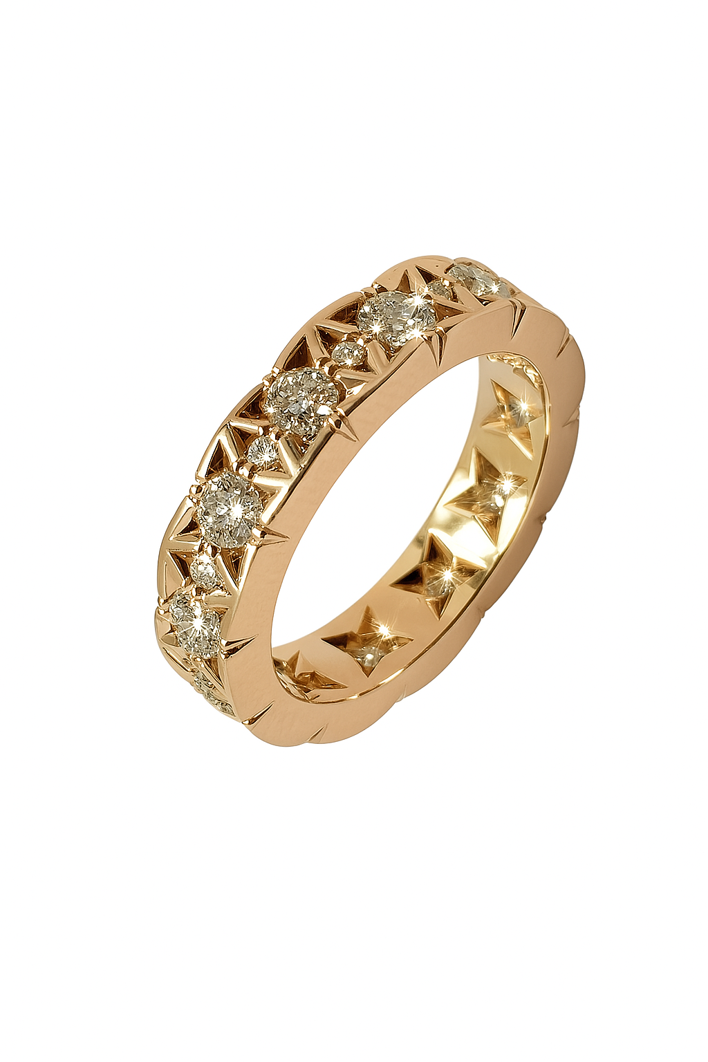 Ring mit braunen und weißen Diamanten 1,59 ct.