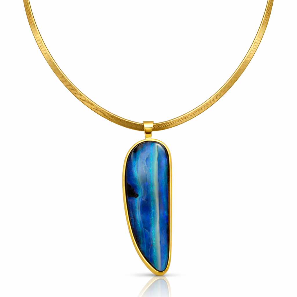 Anhänger mit Opal 17,96 g. aus 18 Karat Gelbgold
