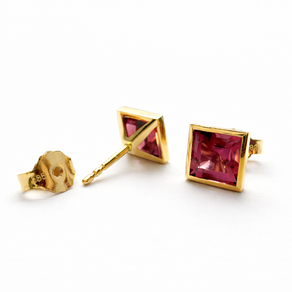 Ohrstecker mit Pink-Turmalin 2,11 ct. in 18 Karat Roségold