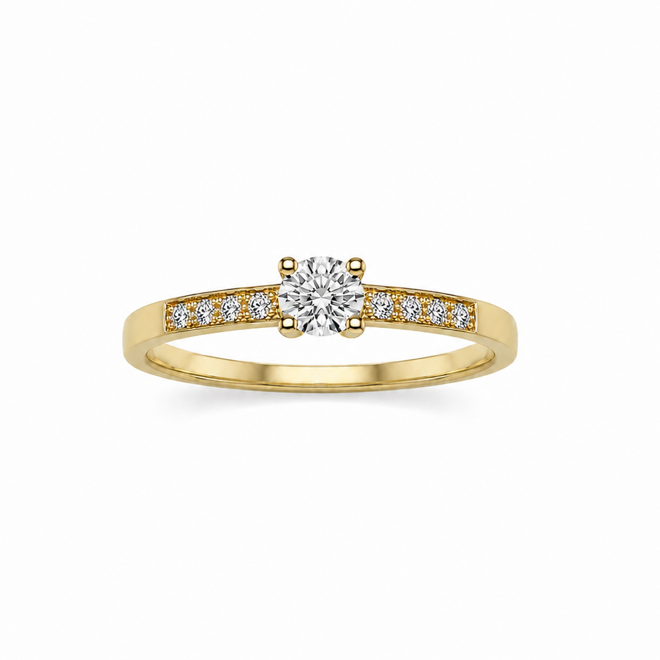 Ring mit Brillanten 0,190 ct. in 14 Karat Gelbgold