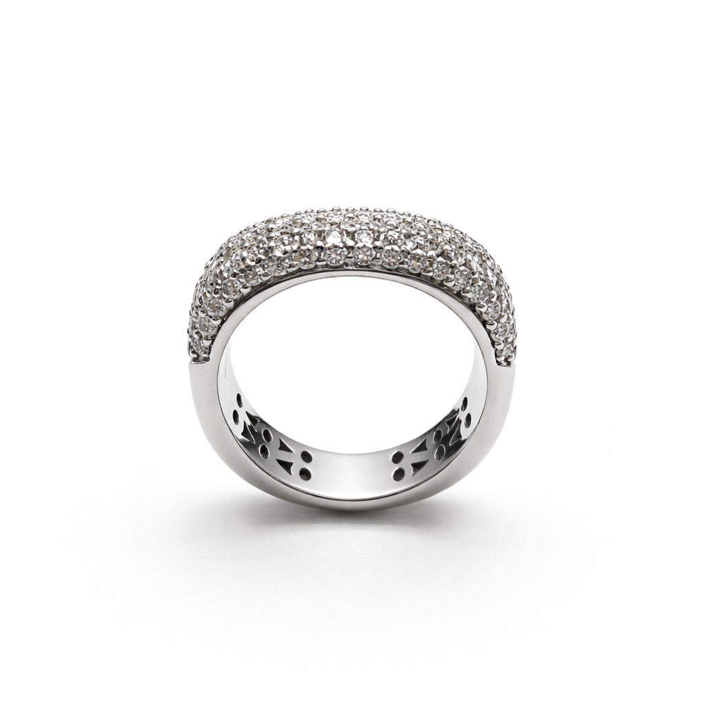 Ring mit Pavé Brillanten 1,86 ct aus 18 Karat Weißgold