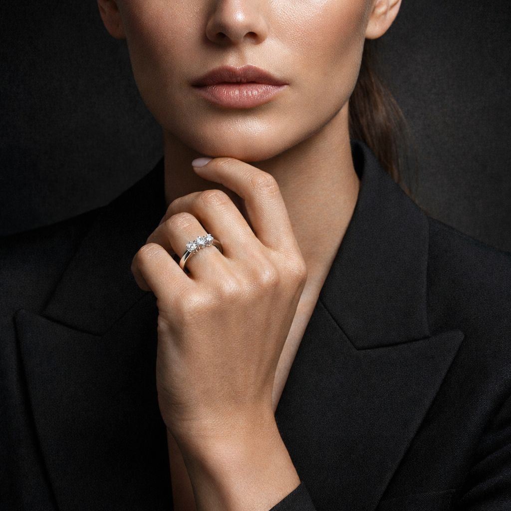 Ring mit Brillanten 0,38 ct. in 18 Karat Weißgold