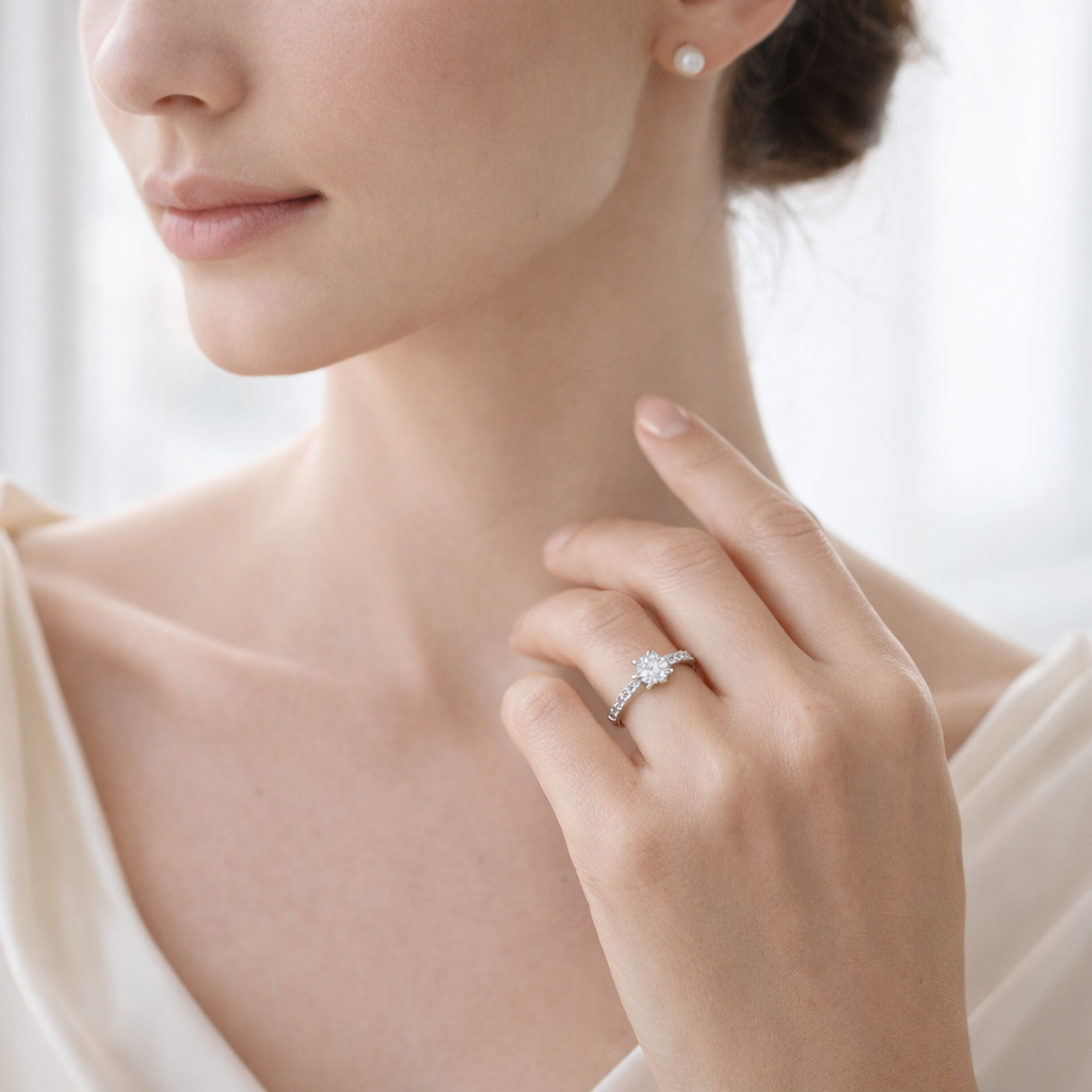 Ring mit Brillanten 0,48 ct. aus 18 Karat Weißgold
