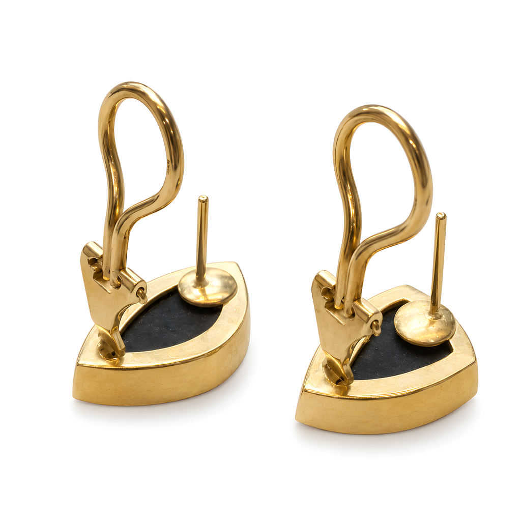 Ohrschmuck mit Uwarowit in 14 Karat Gelbgold