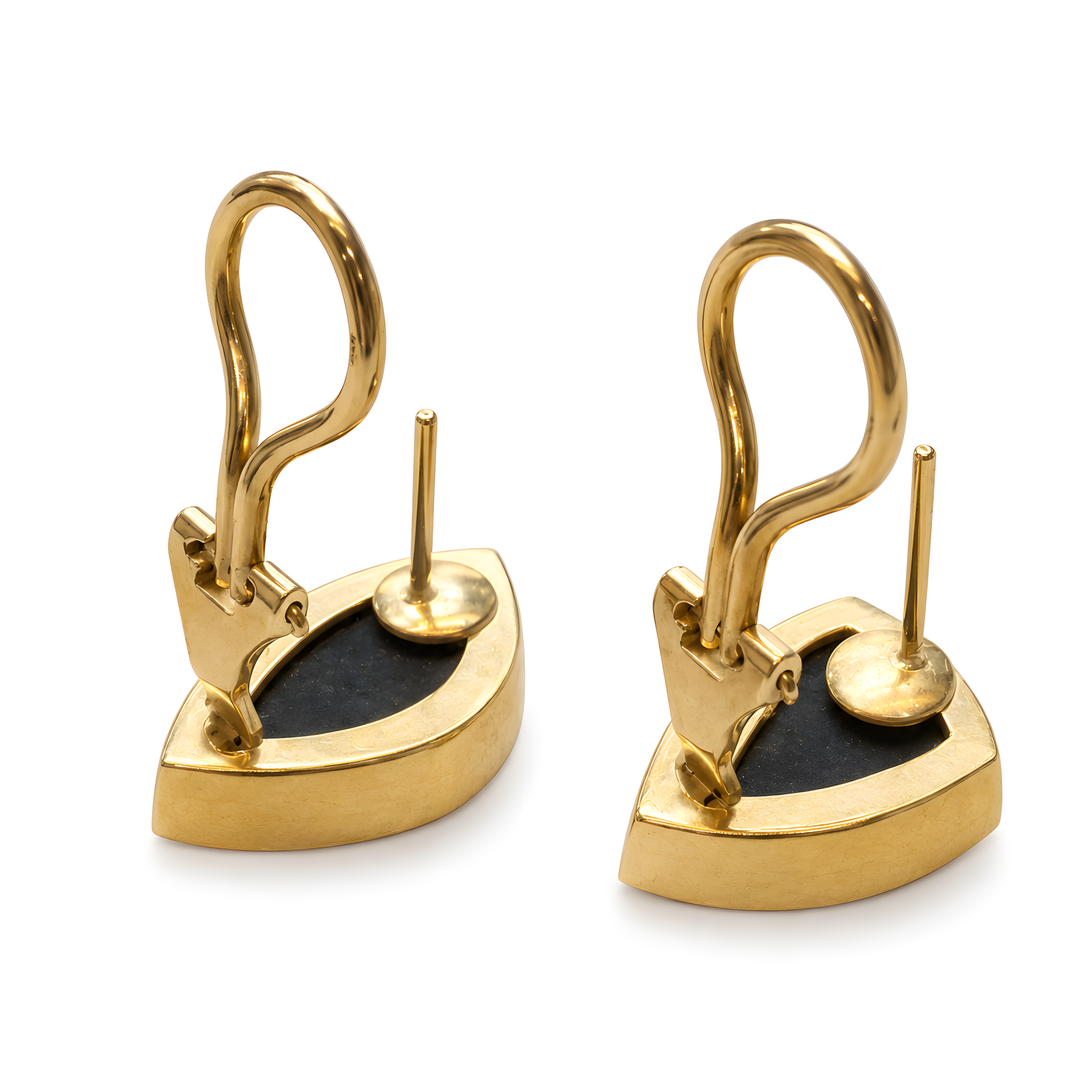Ohrschmuck mit Uwarowit in 14 Karat Gelbgold