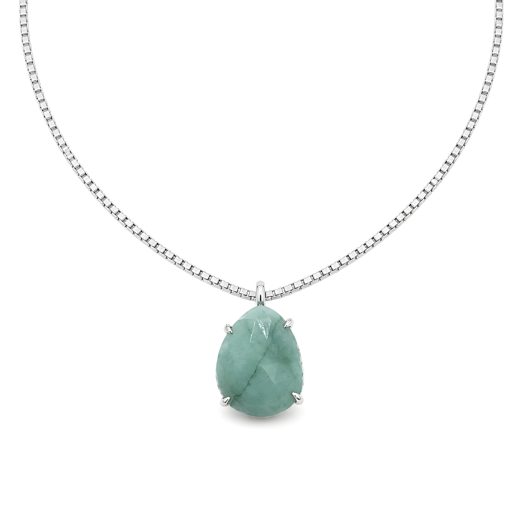 Anhänger mit Smaragd 4,52ct. in 18 Karat Weissgold