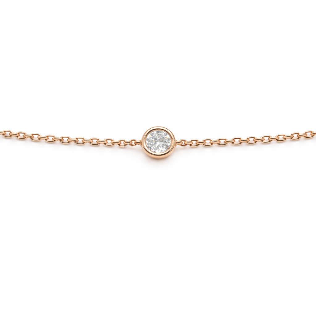 Armband mit Brillant 0,10 ct in 18 Karat Roségold