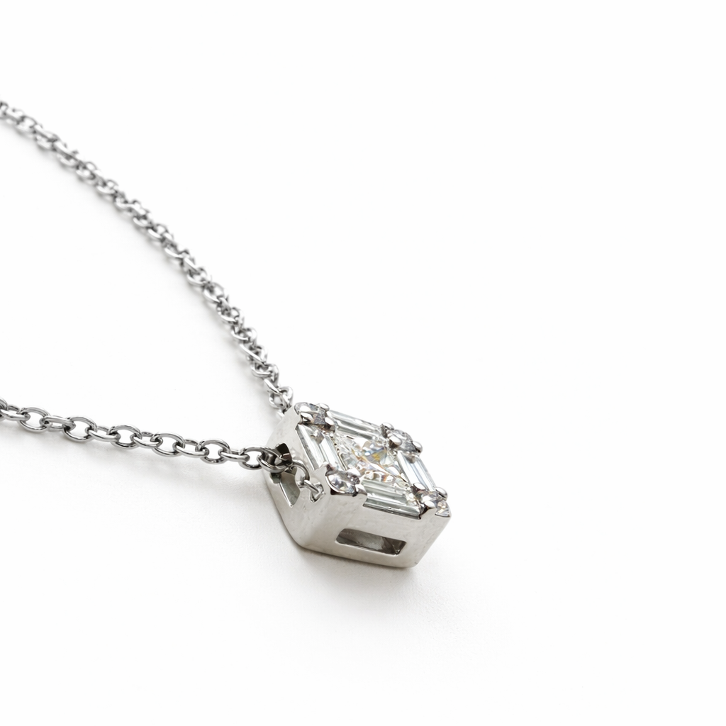 Anhänger mit Diamanten und Brillanten 0,3 ct aus Weißgold