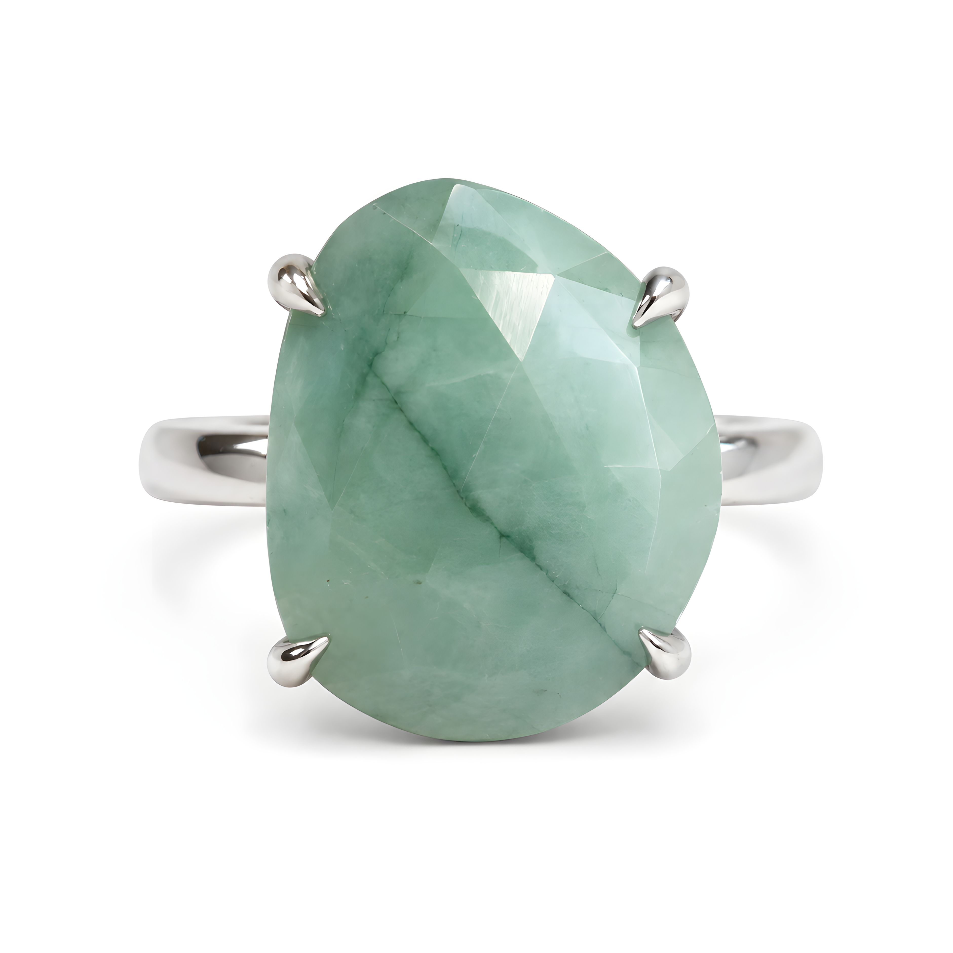 Ring mit Smaragd 5,25ct. in 18 Karat Weissgold