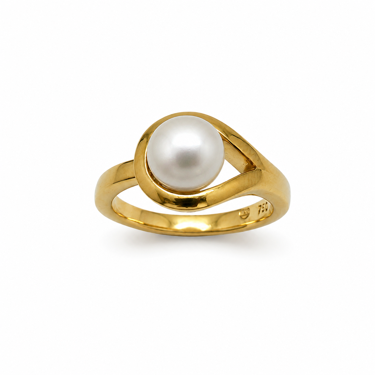 Ring mit Süsswasserzuchtperle in 18 Karat Gelbgold