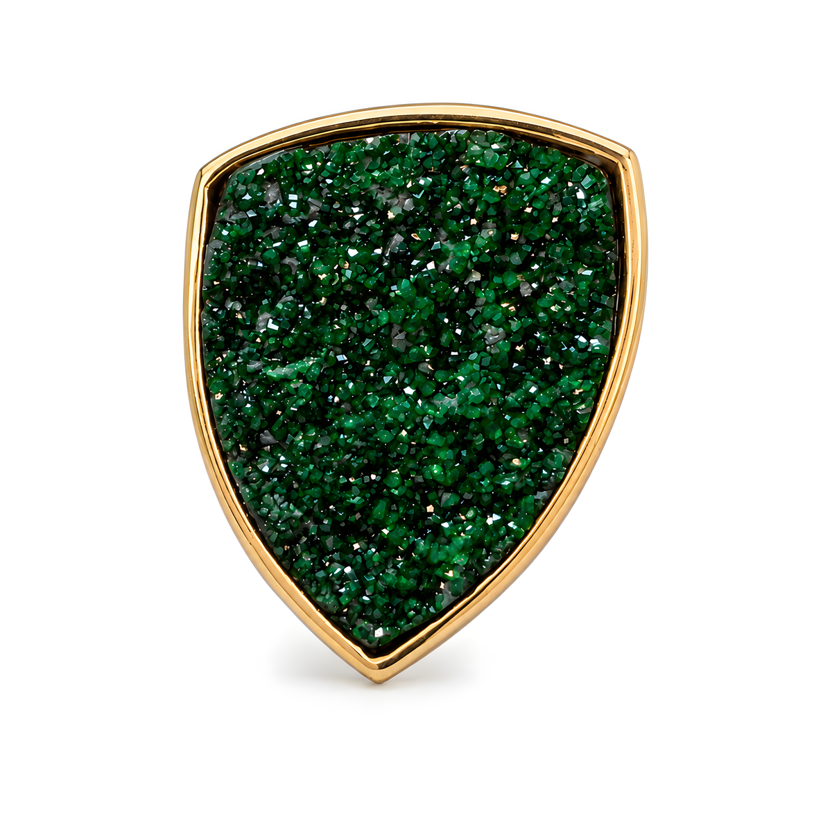 Ohrschmuck mit Uwarowit in 14 Karat Gelbgold