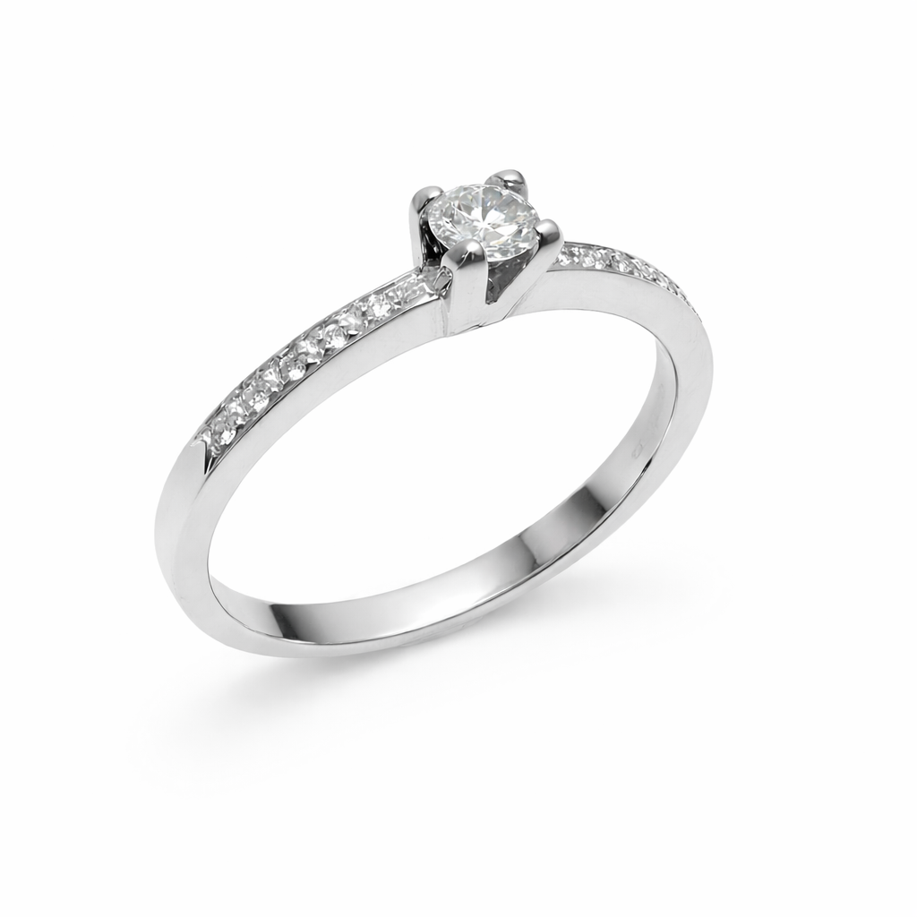 Ring mit Brillanten 0,17 ct. aus 18 Karat Weißgold