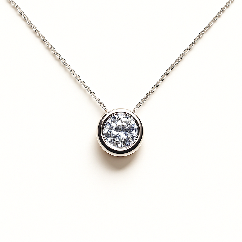 Collier mit Diamantanhänger 0,50 ct. in 18 Karat Weißgold