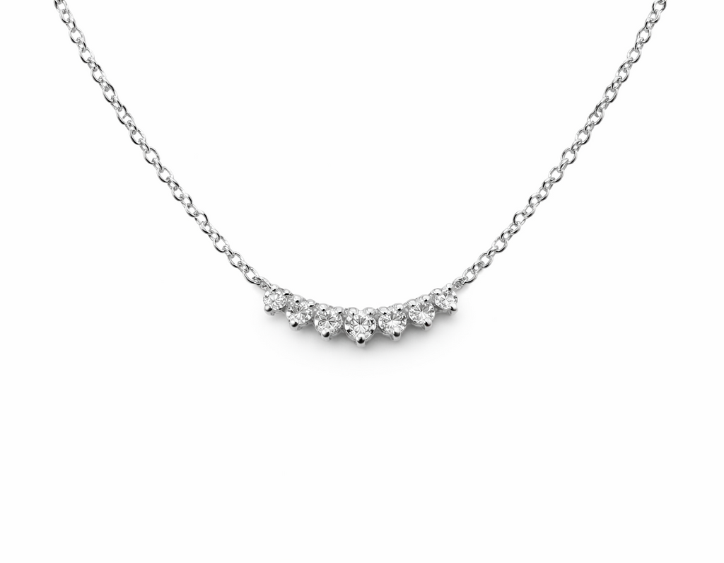 Kette mit Brillanten 0,21 ct aus 18 Karat Weissgold