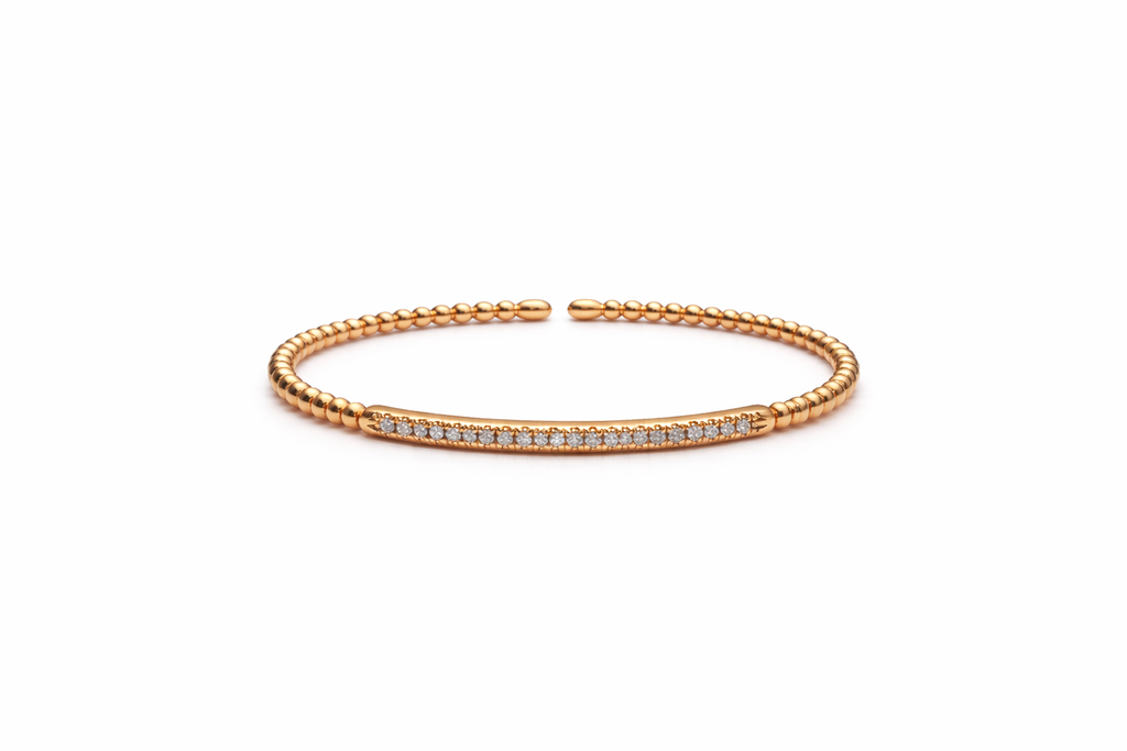 Armspange in 18 Karat Rotgold mit Brillanten 0,20 ct