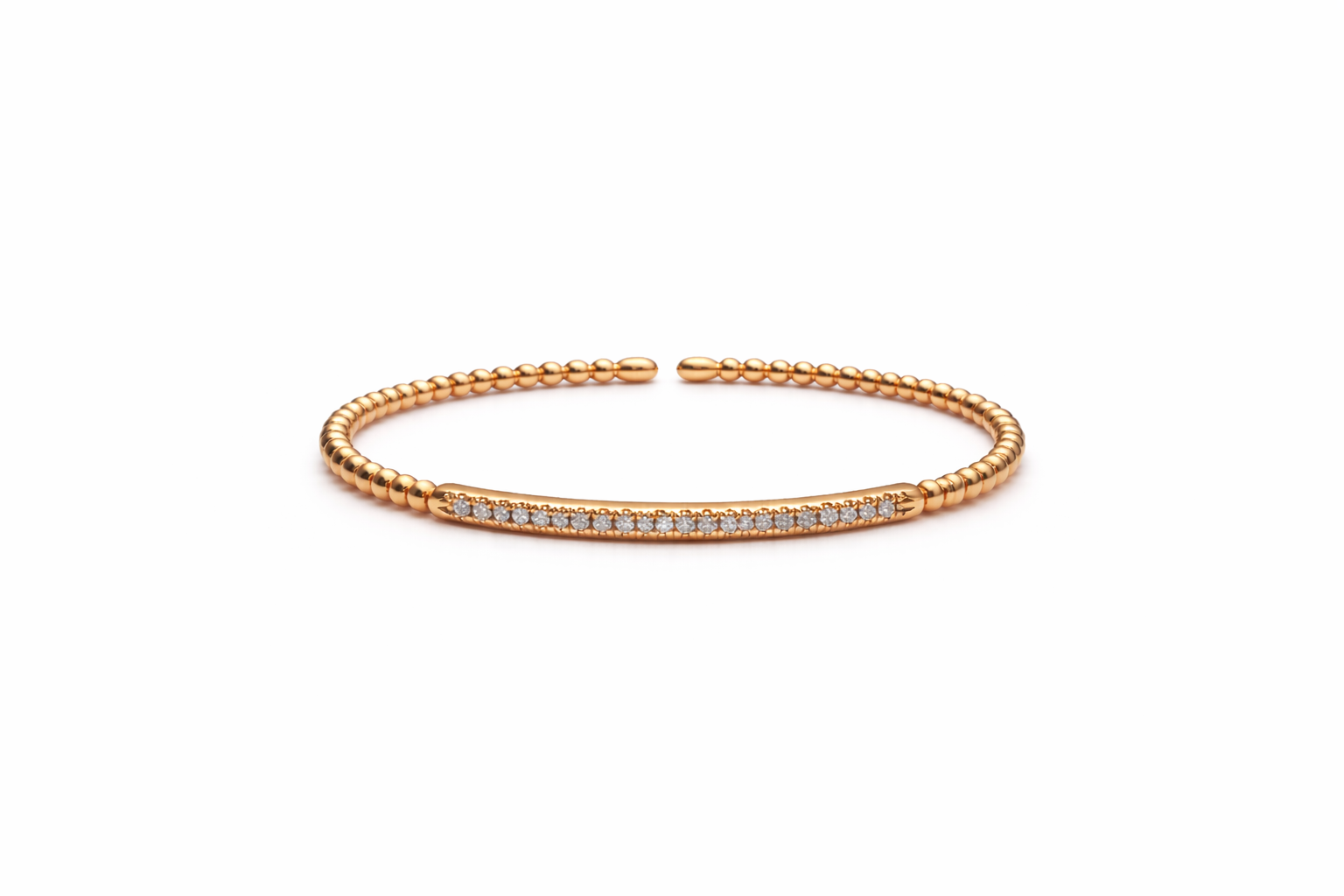 Armspange in 18 Karat Rotgold mit Brillanten 0,20 ct