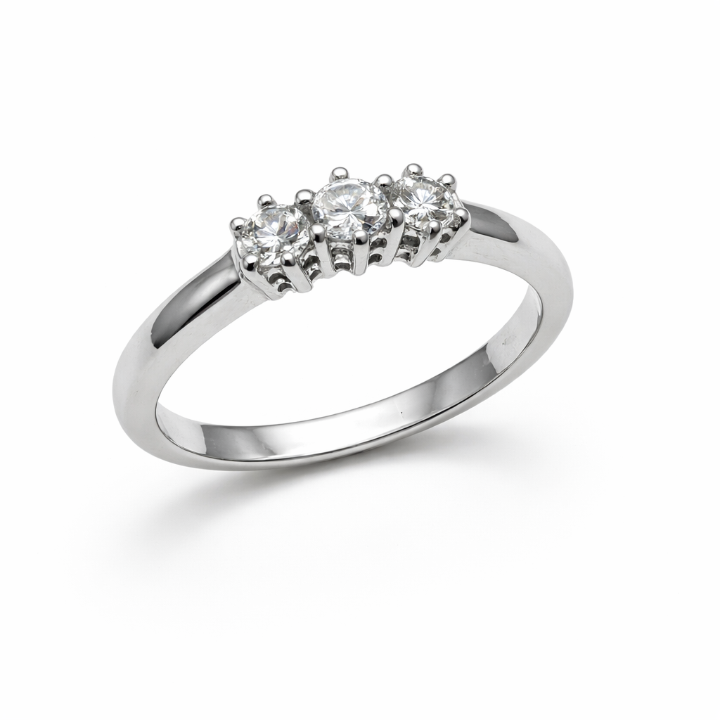 Ring mit Brillanten 0,38 ct. in 18 Karat Weißgold