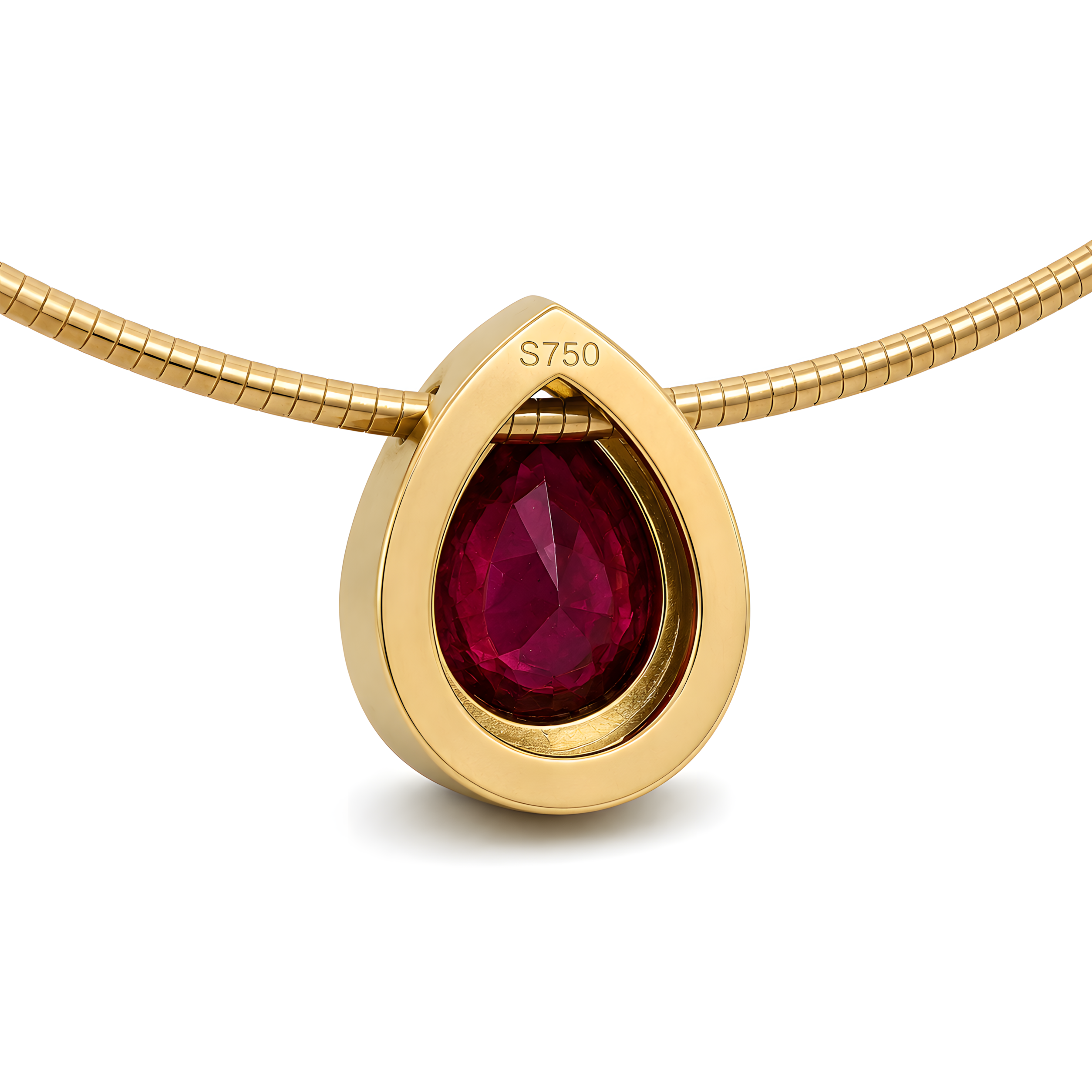 Anhänger mit Turmalin 2,25ct. und Brillanten 0,44ct. in 18 Karat Gelbgold