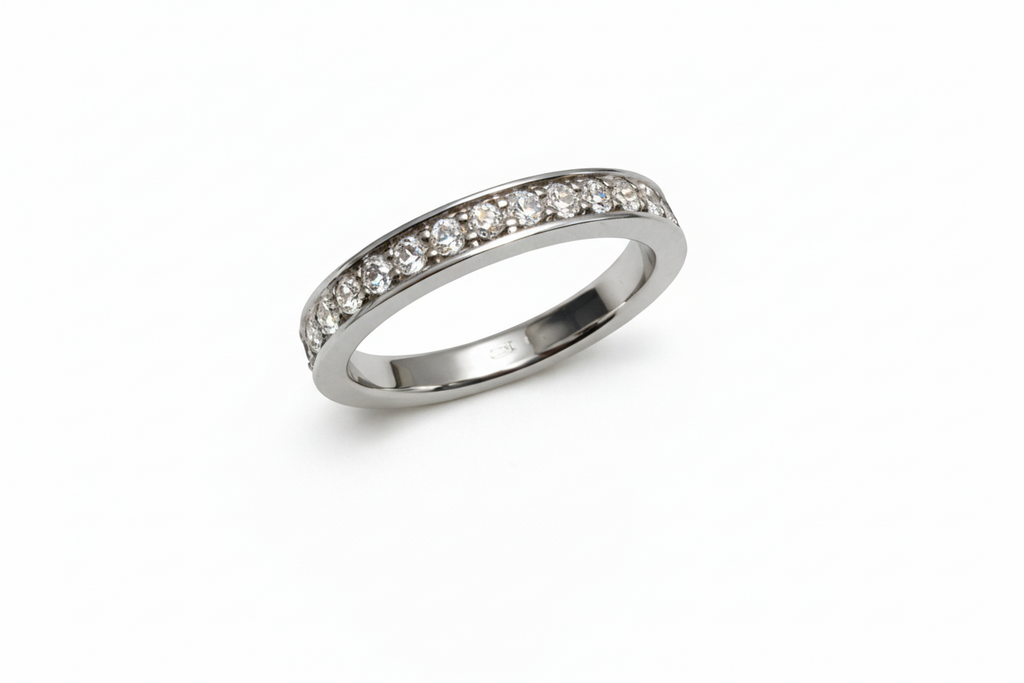 Ring Memory 1,02 ct. Brillanten in 18 Karat Weißgold handgefertigt