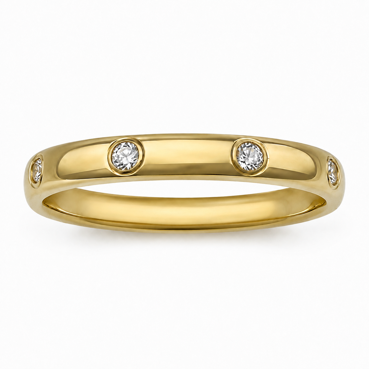 Ring mit Brillanten 0,100 ct. in 14 Karat Gelbgold
