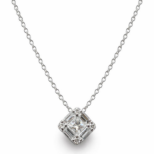 Anhänger mit Diamanten und Brillanten 0,3 ct aus Weißgold