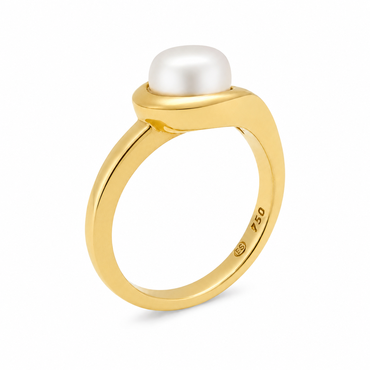Ring mit Süsswasserzuchtperle in 18 Karat Gelbgold