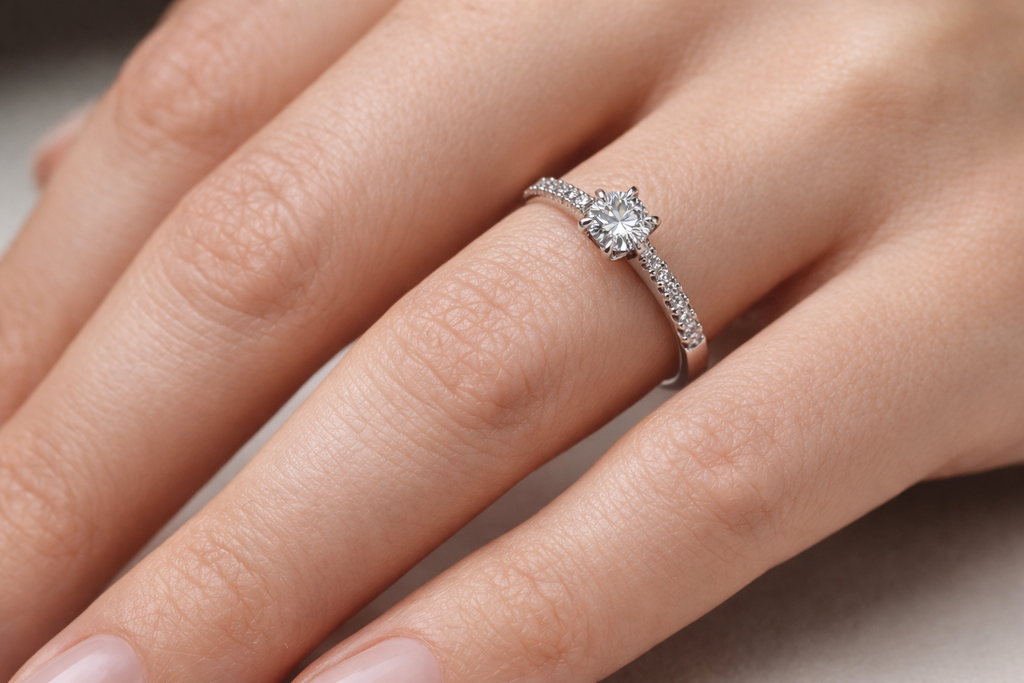 Ring mit Brillanten 0,48 ct. aus 18 Karat Weißgold