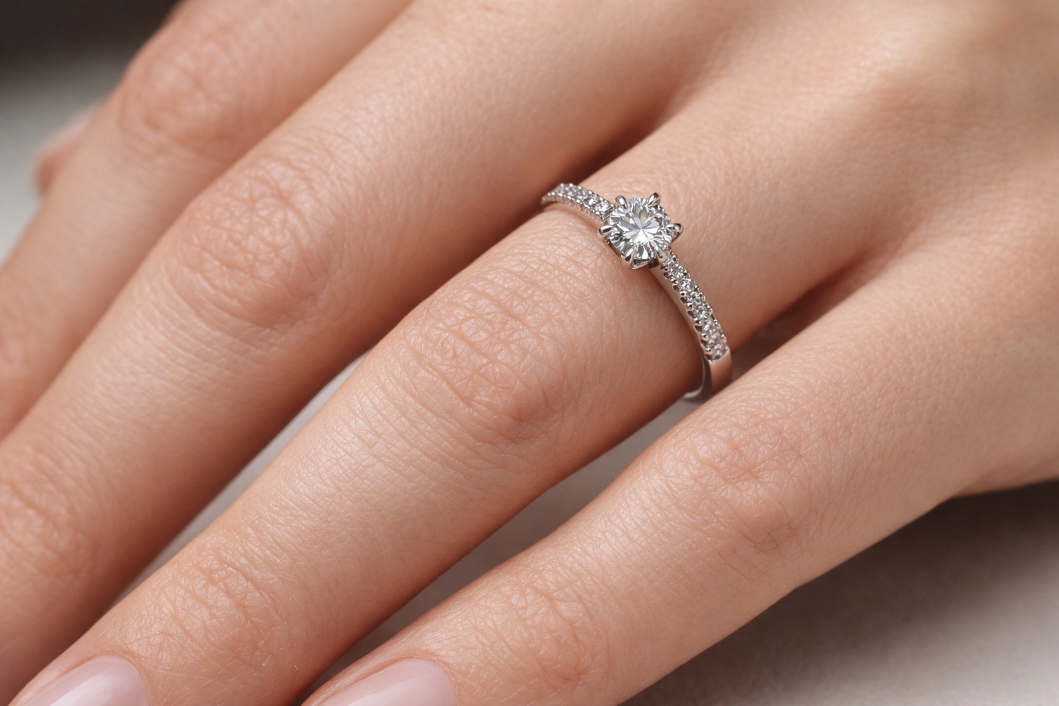 Ring mit Brillanten 0,48 ct. aus 18 Karat Weißgold