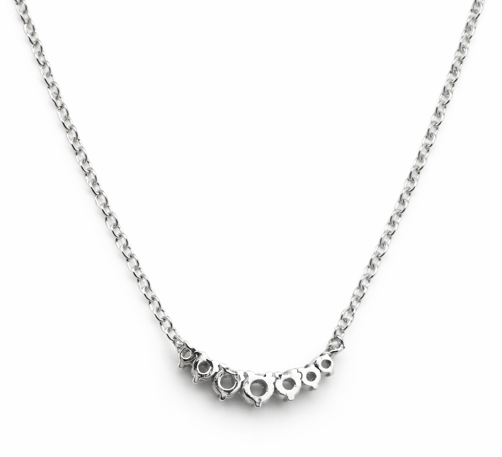 Kette mit Brillanten 0,21 ct aus 18 Karat Weissgold