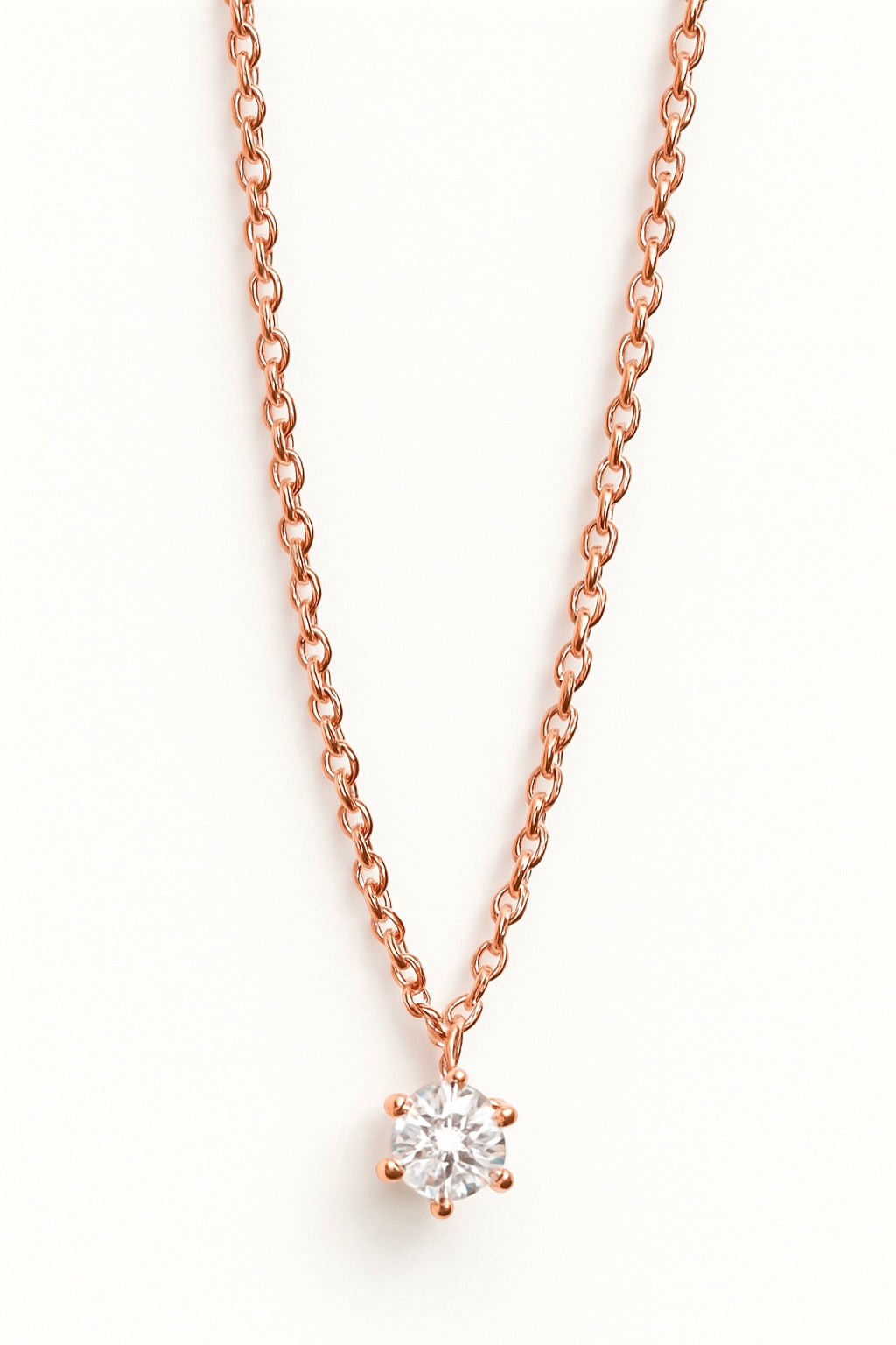 Collier mit Brillant 0,45 ct. in 18 Karat Roségold