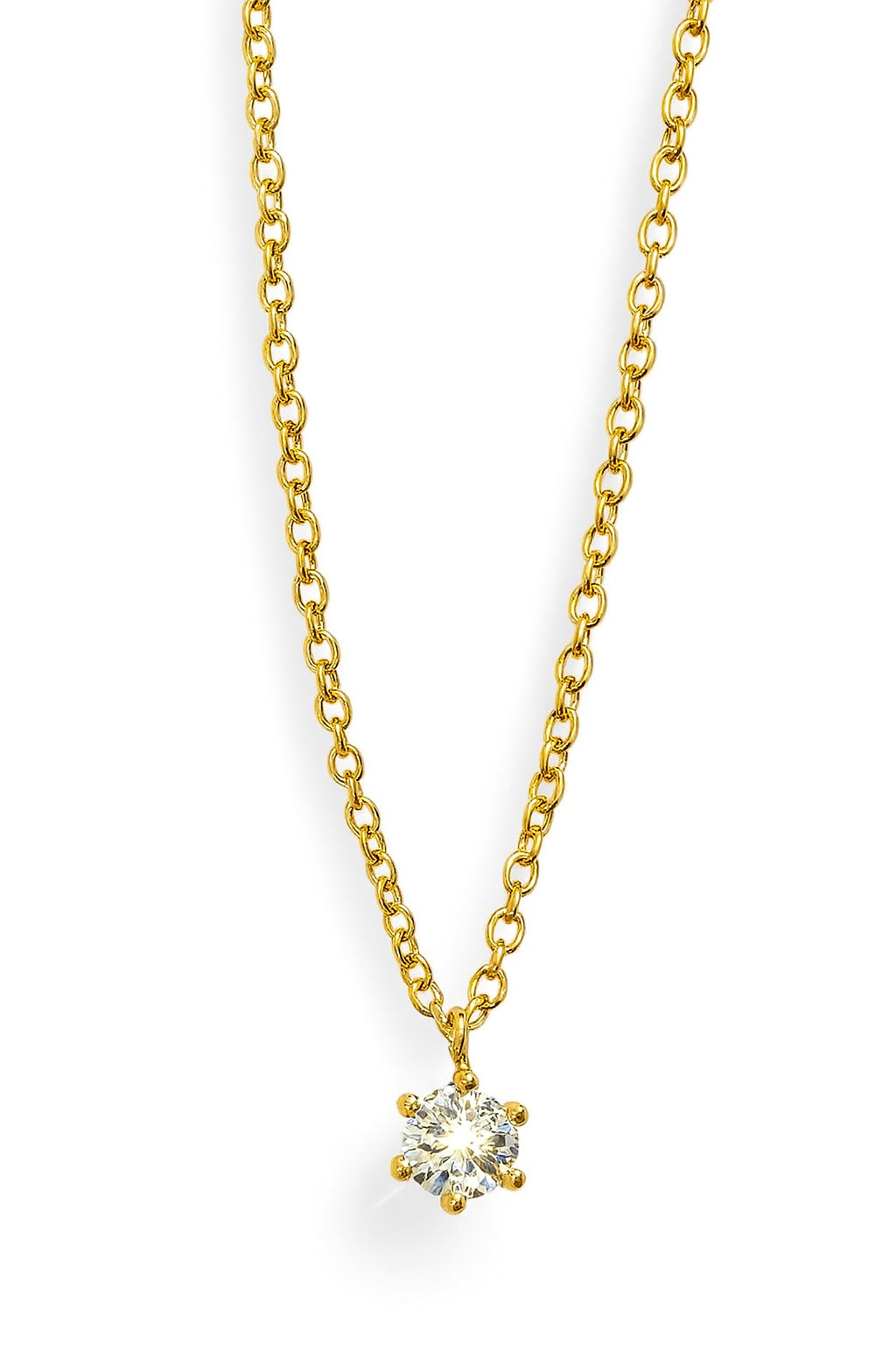 Collier mit Brillant 0,40 ct. in 18 Karat Gelbgold