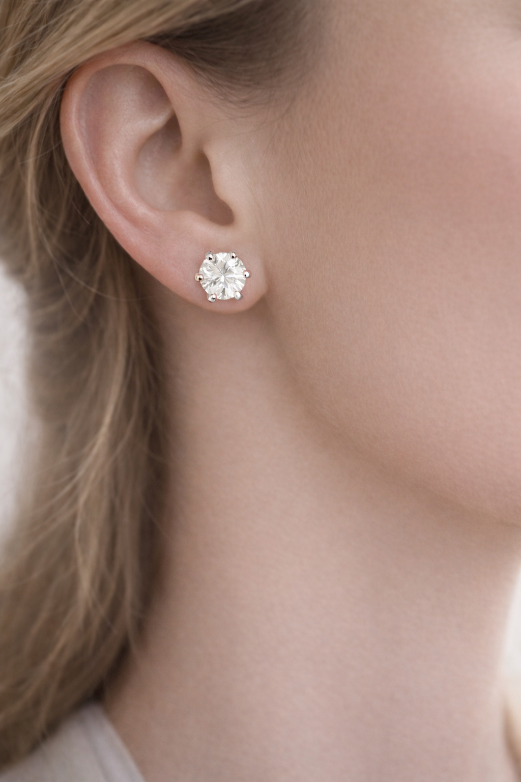 Ohrschmuck mit Brillanten 1 ct. in 18 Karat Weißgold