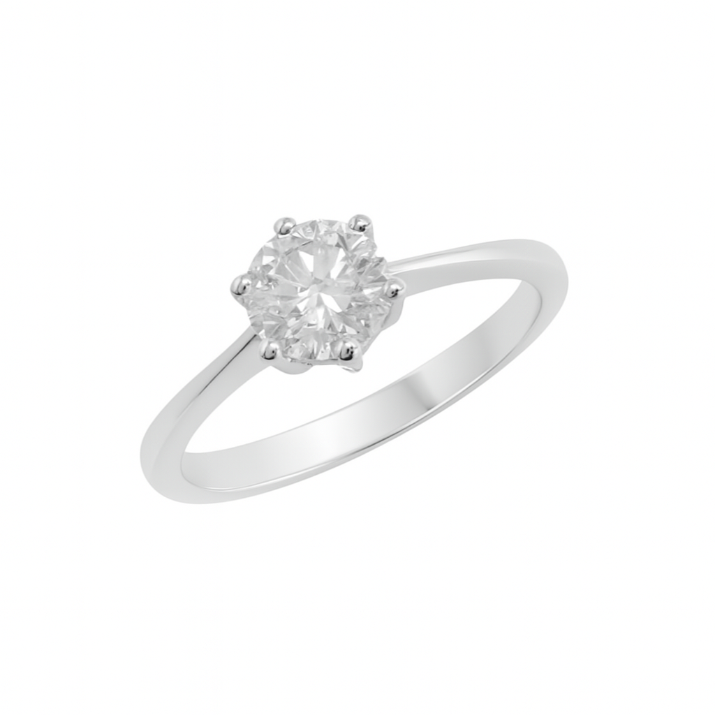 Ring mit Brillant 0,50 ct. in 18 Karat Weißgold