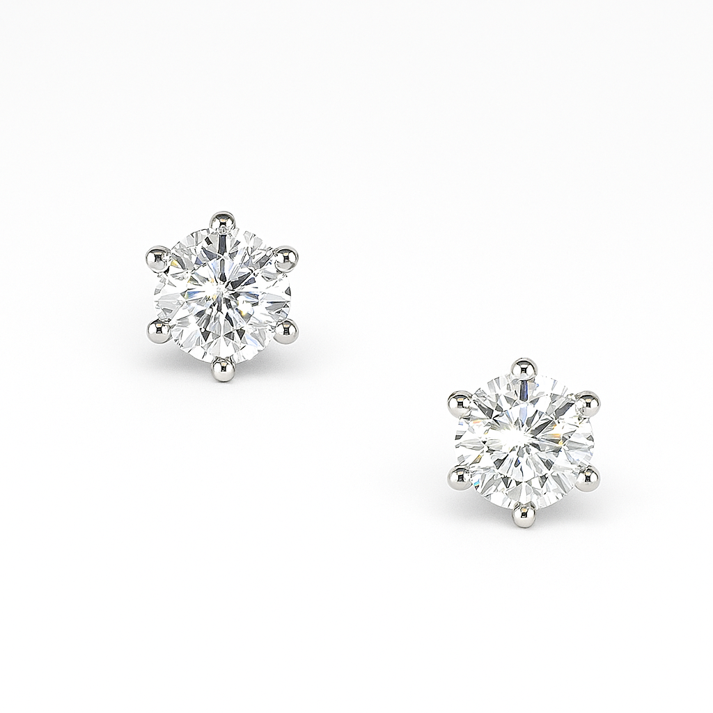 Ohrschmuck mit Brillanten 1 ct. in 18 Karat Weißgold