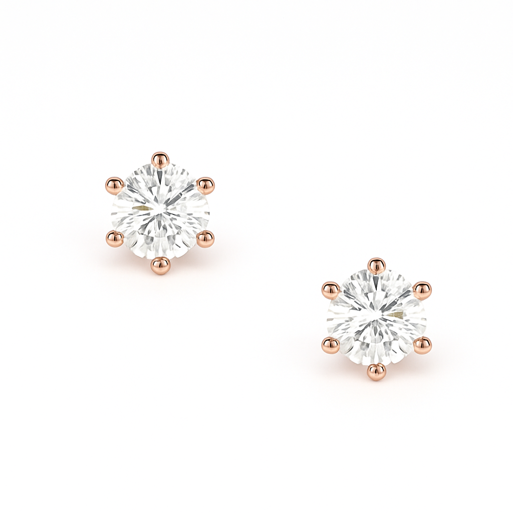 Ohrstecker mit Brillanten 0,90 ct. in 18 Karat Rotgold