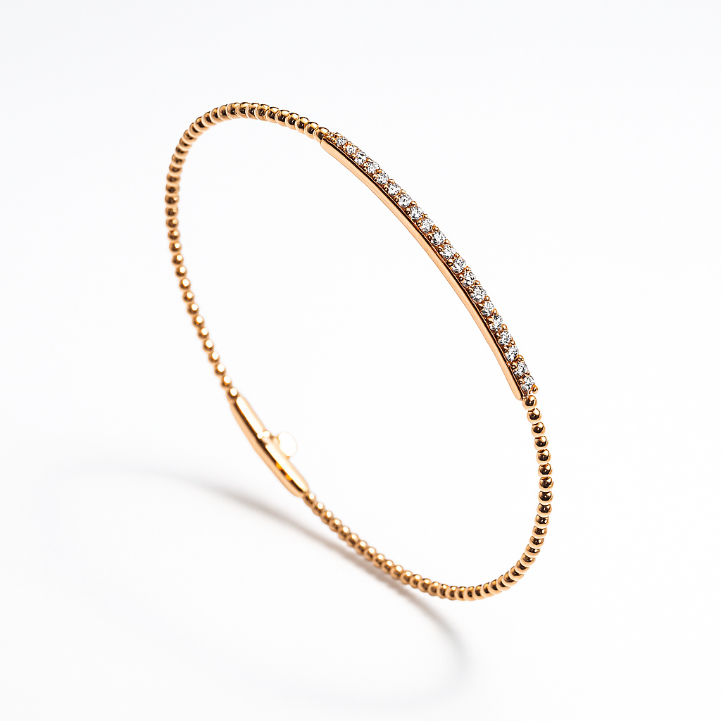 Armreif mit Brillanten 0,28 ct. in 18 Karat Roségold