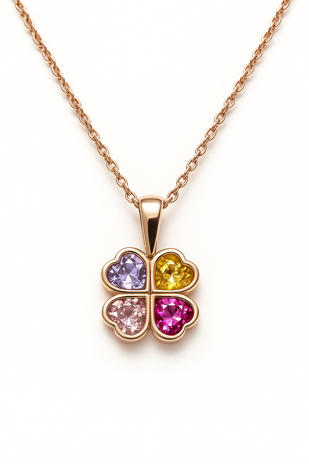 Anhänger mit Turmalinen in fancy colors in 18 Karat Rotgold handgefertigt