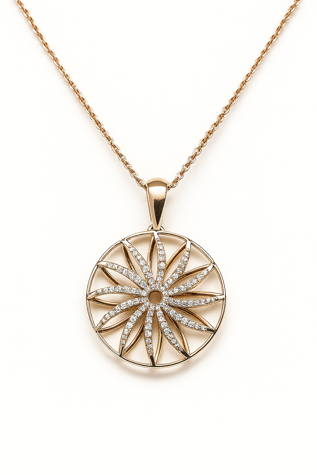 Anhänger mit Brillanten 0,46 ct. bicolor 14 Karat Rot- und Weißgold