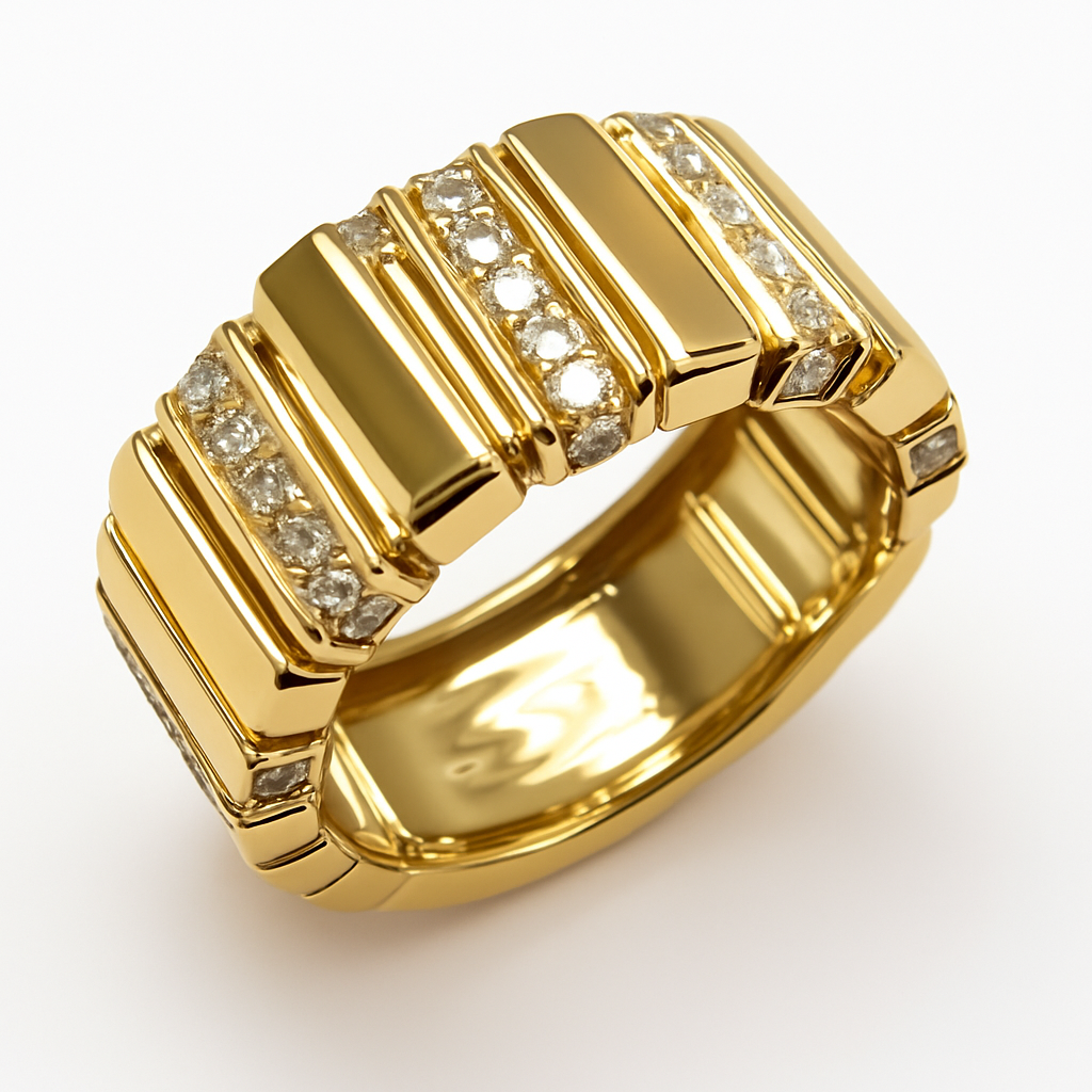 Ring mit Brillanten in 18 Karat Gelbgold