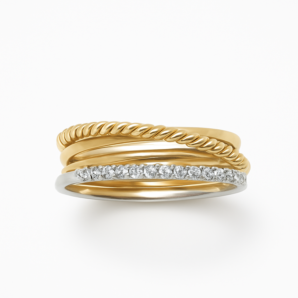 Ring in 18 Karat Gelbgold mit Brillanten