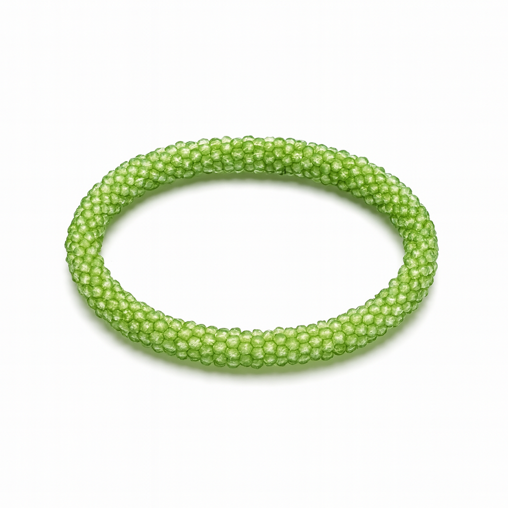 Armband Peridot gehäkelt