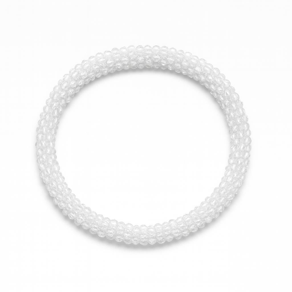 Armband Bergkristall gehäkelt