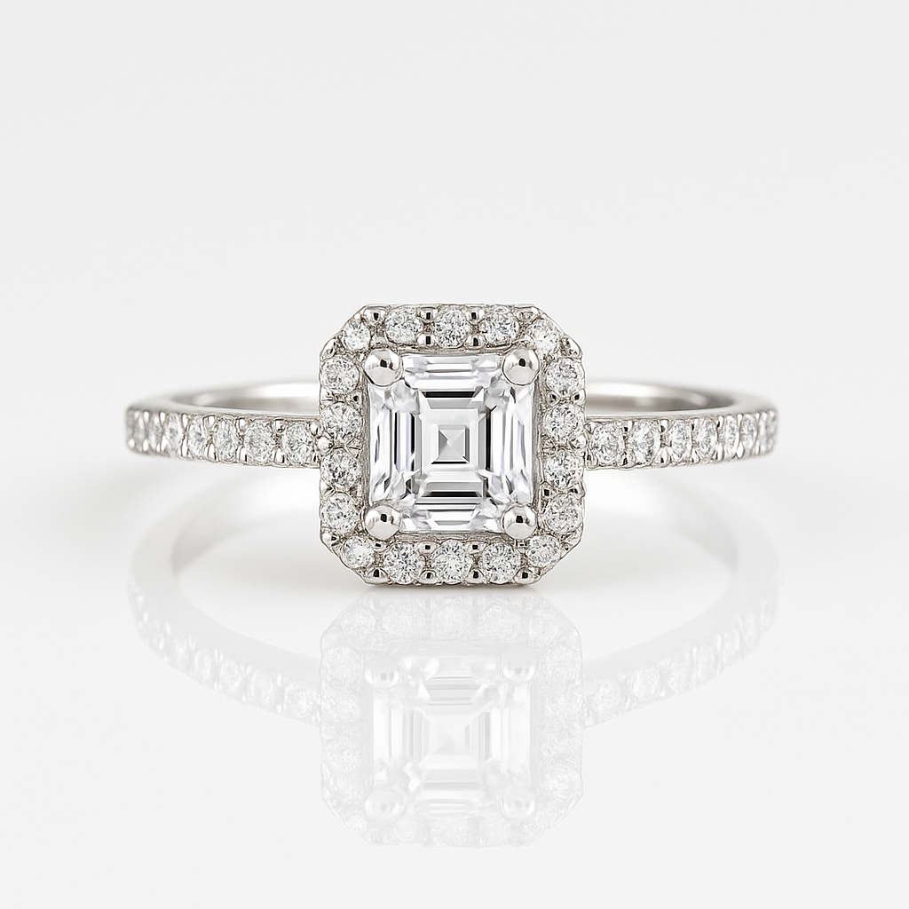 Ring mit Diamanten 0,83ct. in 18 Karat Weißgold