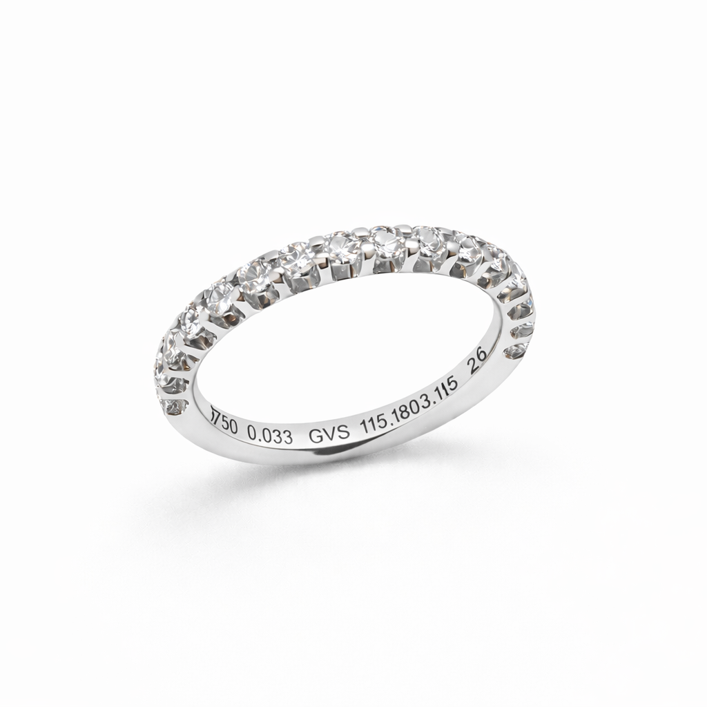 Ring mit 0,52 ct Diamanten aus 18 Karat Weißgold