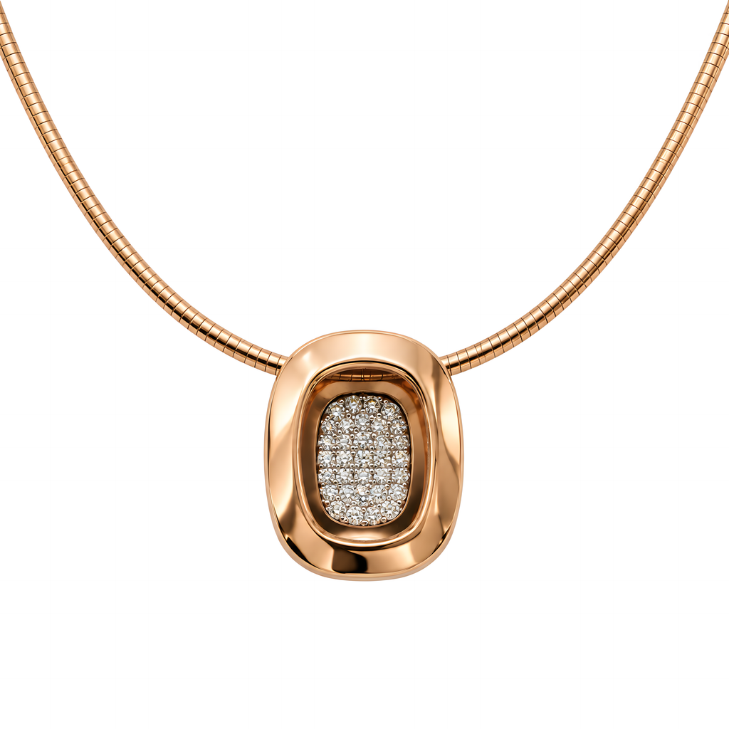 Anhänger mit Brillanten 0,25 ct. in 18 Karat Rotgold und Weissgold
