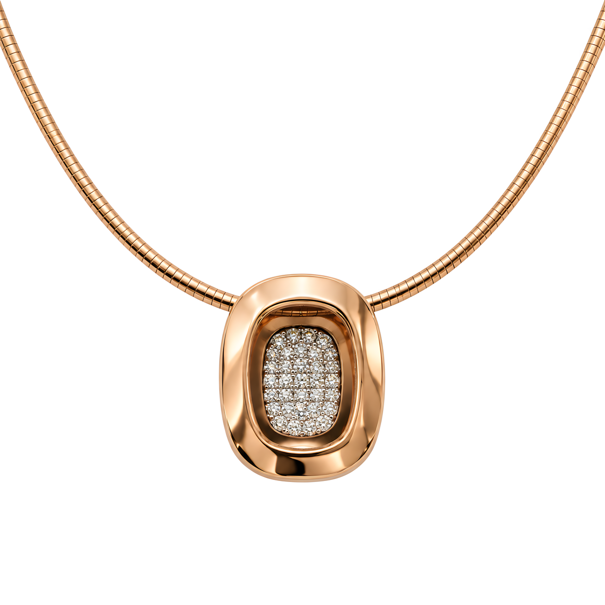 Anhänger mit Brillanten 0,25 ct. in 18 Karat Rotgold und Weissgold