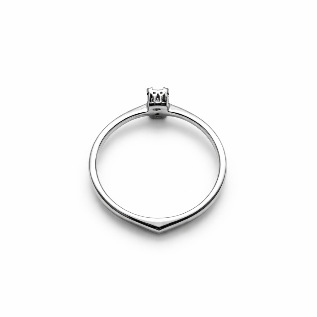 Ring mit Brillanten 0,14 ct. aus 18 Karat Weißgold