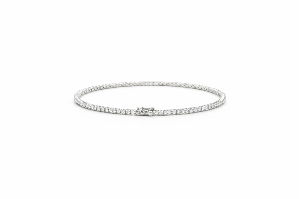 Tennisbracelet aus 18 Karat Weißgold mit 1,7 ct Brillanten