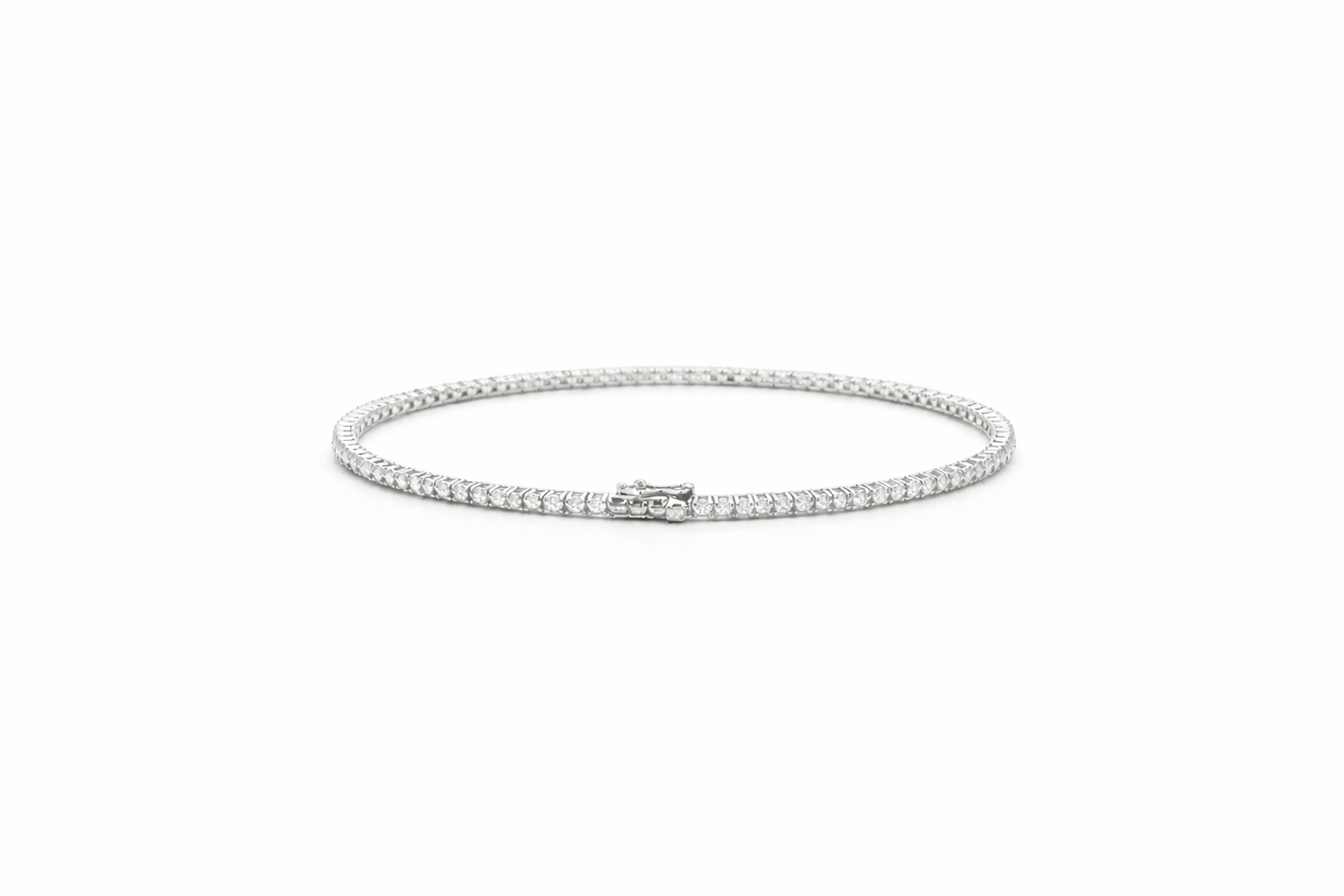 Tennisbracelet aus 18 Karat Weißgold mit 1,7 ct Brillanten