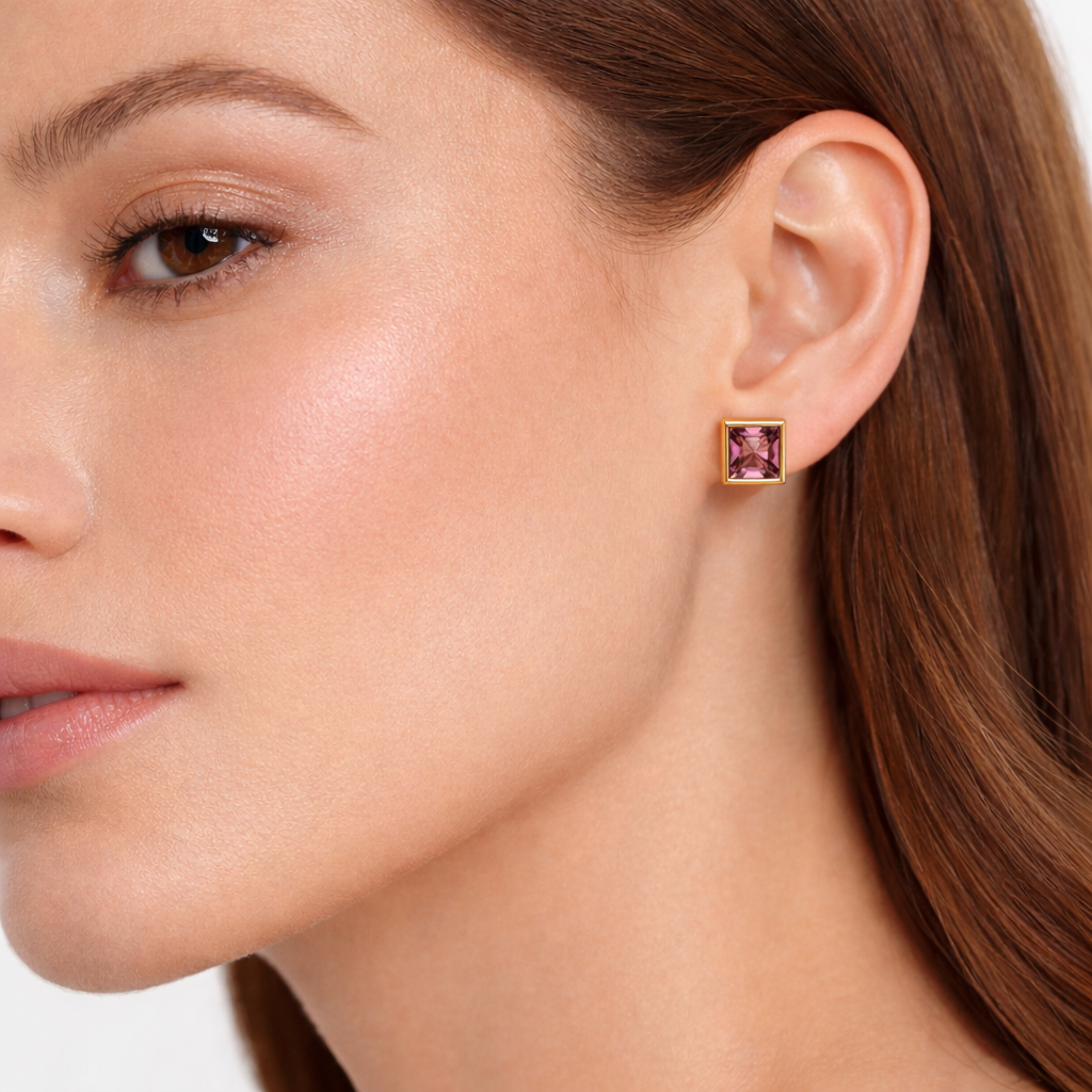 Ohrstecker mit Pink-Turmalin 2,11 ct. in 18 Karat Roségold
